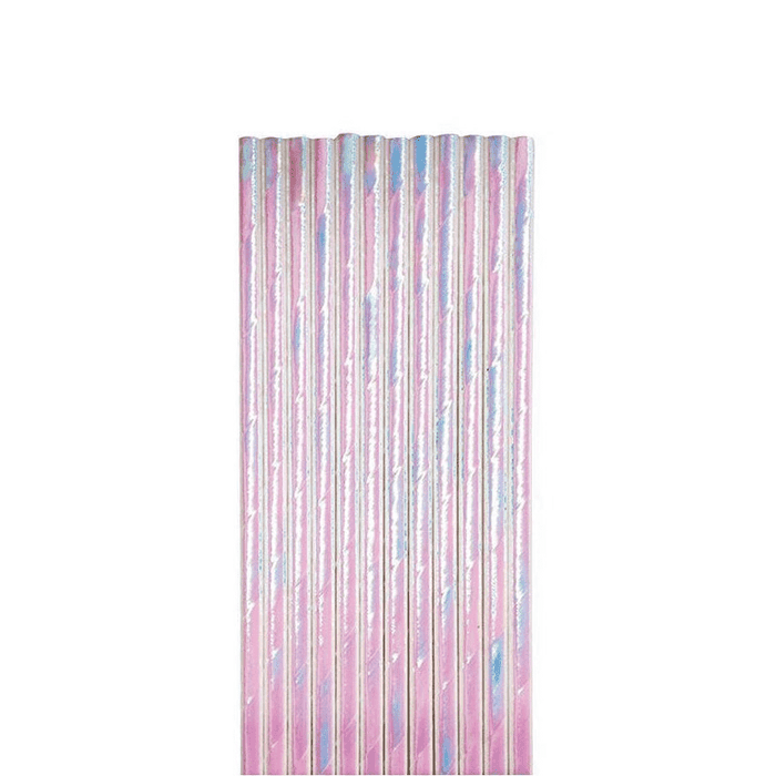 Iridescent Paper Straws 7.75" | 24ct - Zurchers
