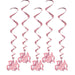 It's A Girl Pink Swirl Hanging Decorations | 5ct - Zurchers