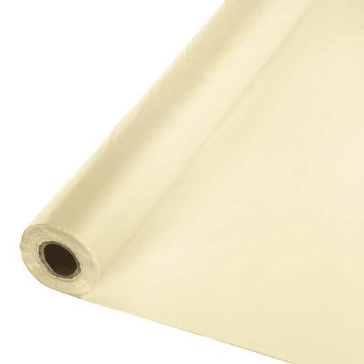 Ivory Plastic Tablecover Roll 100'x40" | 1ct