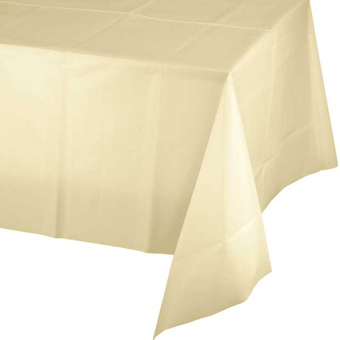 Ivory Plastic Tablecover 54X108 | 1ct - Zurchers