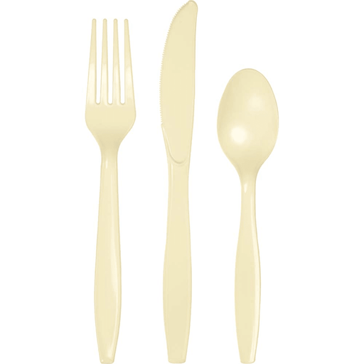 Ivory Premium Assorted Plastic Cutlery | 24ct