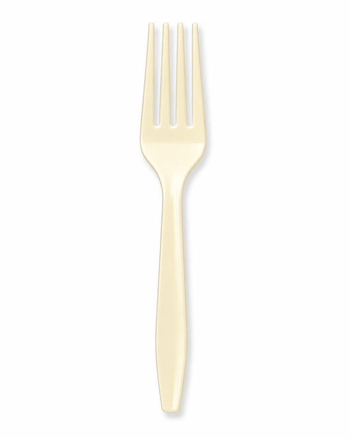 Ivory Premium Plastic Forks | 24ct
