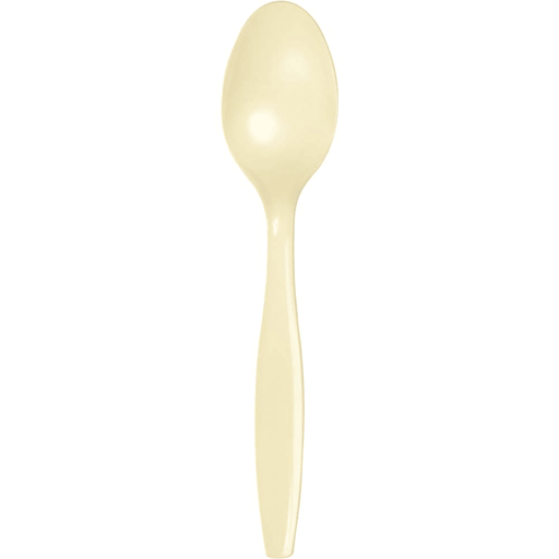 Ivory Premium Plastic Spoons | 24ct