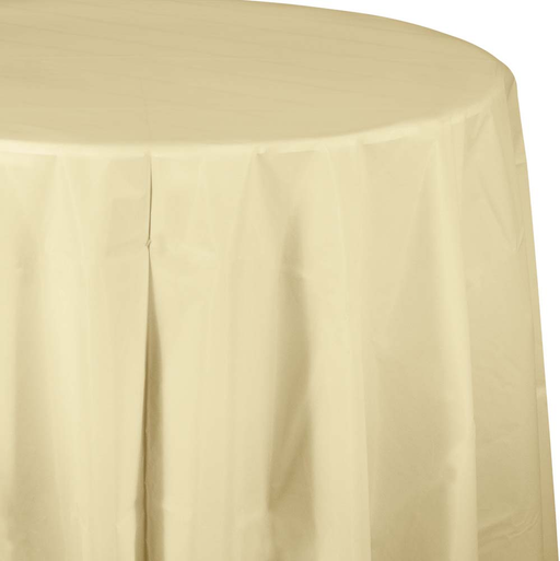 Ivory Tablecover, Octy Round 82" | 1ct