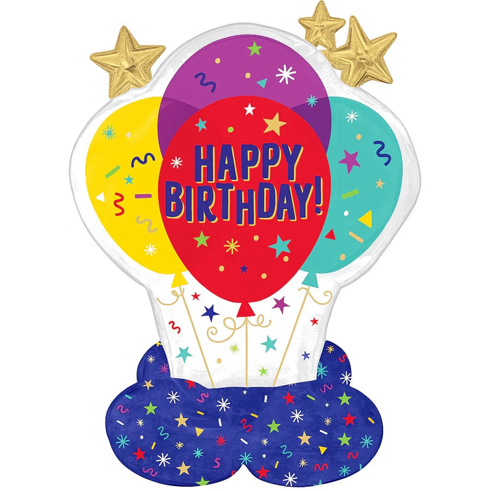 Happy Birthday Party Balloons Airloonz Jr 29"x33" | 1ct - Zurchers