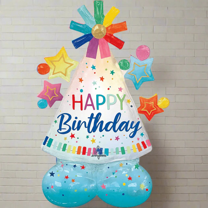 Party Hat Happy Birthday Airloonz Jr 27"x36" | 1ct - Zurchers