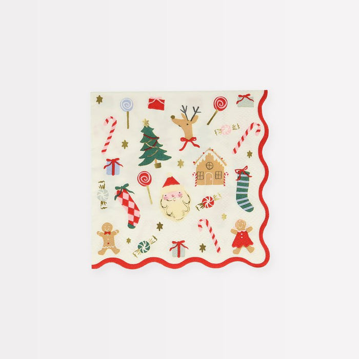 Jolly Christmas Beverage Napkins | 16 ct. - Zurchers