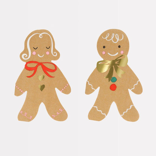 Jolly Christmas Gingerbread Boy & Girl Napkins - 7 1/8" | 16 ct. - Zurchers