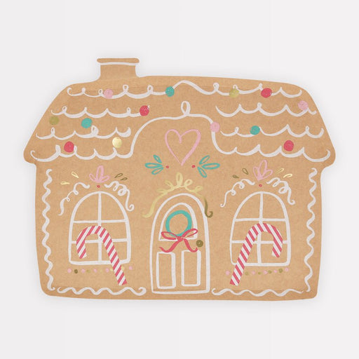 Jolly Christmas Gingerbread House Plates - 10 1/8" | 8ct - Zurchers