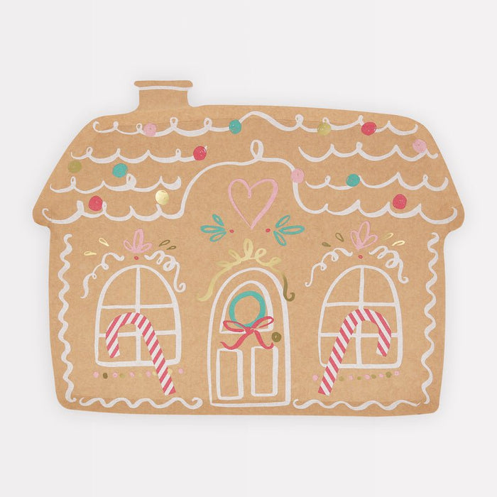 Jolly Christmas Gingerbread House Plates - 10 1/8" | 8ct - Zurchers