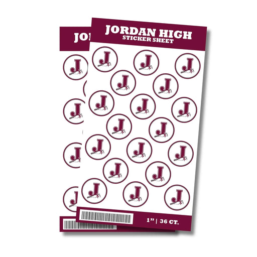 Jordan High School Sticker Seal 1" | 36 ct - Zurchers