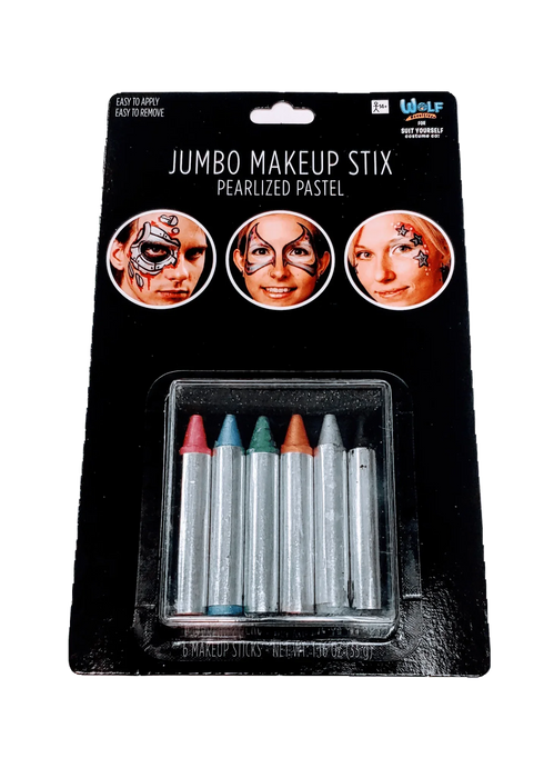 Jumbo Pearlized Pastel Makeup Sticks | 6pcs - Zurchers