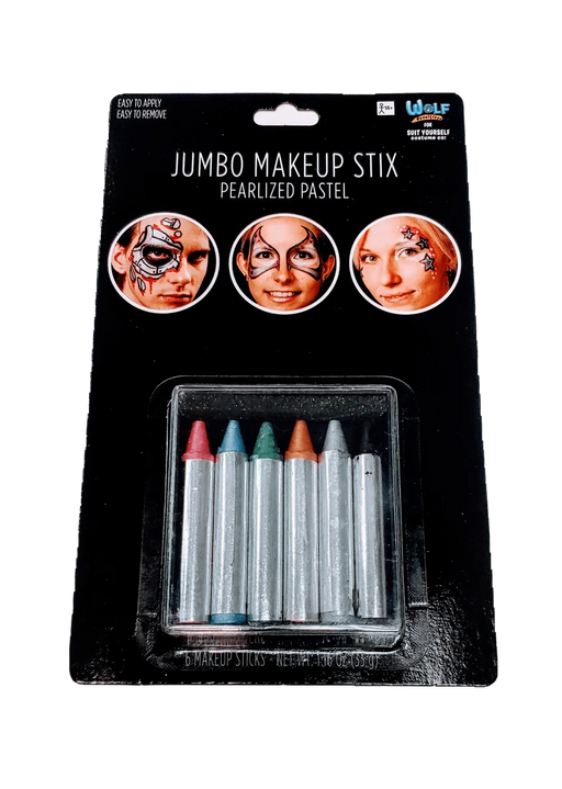 Jumbo Pearlized Pastel Makeup Sticks | 6pcs - Zurchers