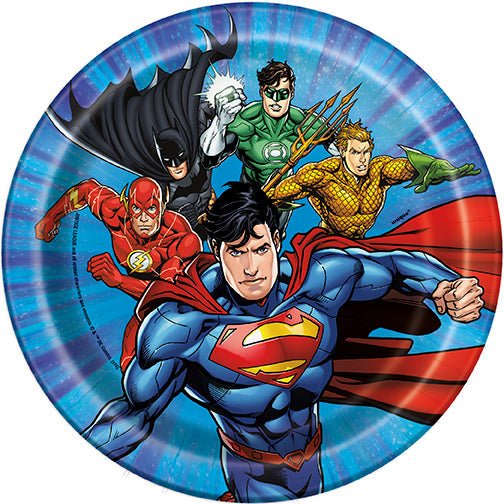 7in Plate Justice League - Party Supplies