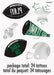 24ct Tattoos Kickoff Football - Party Supplies