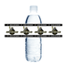 Clear water bottle with Kavemen branding on a white background