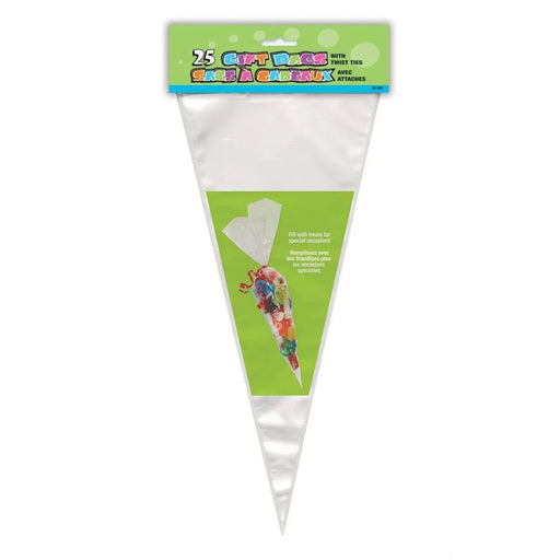 Large Clear Cone Cello Bag | 25ct