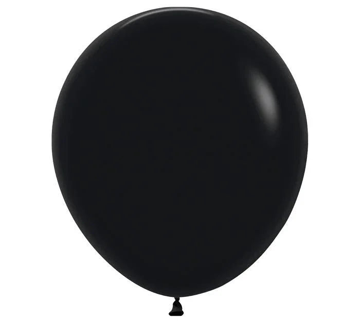18" Sempertex Latex Balloon Pack, Black | 25 ct - Zurchers