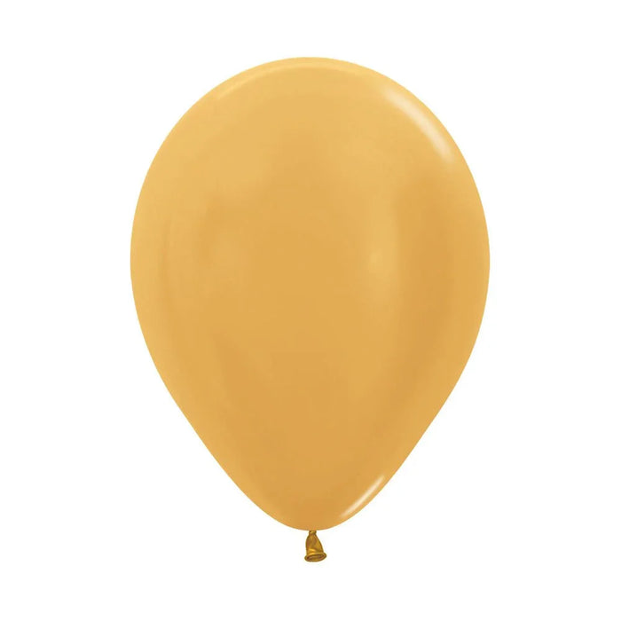 11" Sempertex Latex Balloon Pack, Metallic Gold | 100 ct - Zurchers