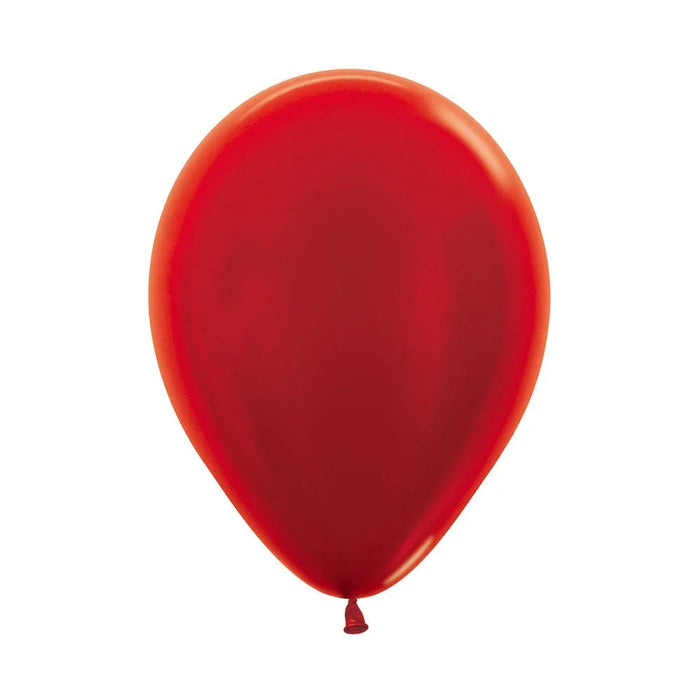 11" Sempertex Latex Balloon Pack, Metallic Red | 100 ct - Zurchers