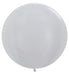 24" Sempertex Latex Balloon Pack, Metallic Silver | 10 ct - Zurchers