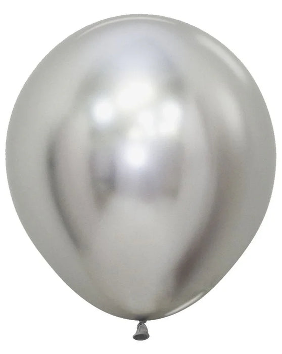 18" Sempertex Latex Balloon Pack, Reflex Silver | 15 ct - Zurchers