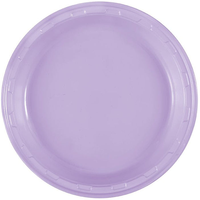 50ct 10in Plastic Plate Lavender - Party Supplies