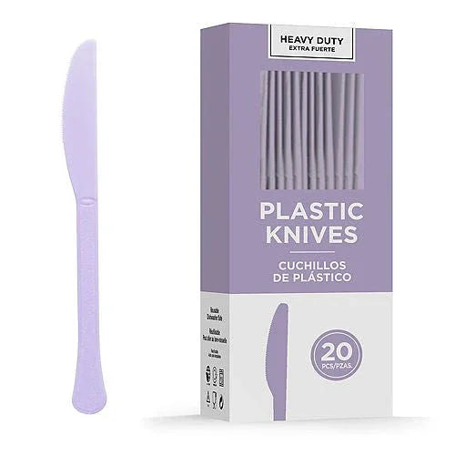 Lavender Heavy Duty Plastic Knives | 20ct - Zurchers
