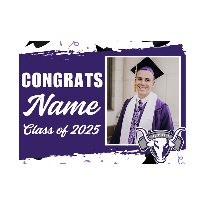 Lehi High School Custom Grad Pic Yard Sign, 24" x 18 | 1 ct