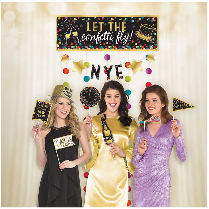 Let The Confetti Fly Scene Setter W/Photo Props | 14pcs - Zurchers