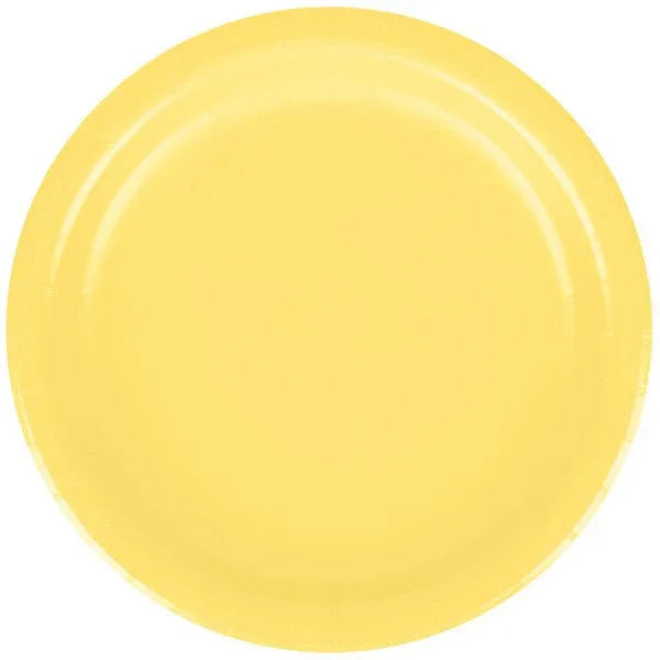 Light Yellow Round Lunch Dessert Plates 7" | 24ct - Zurchers