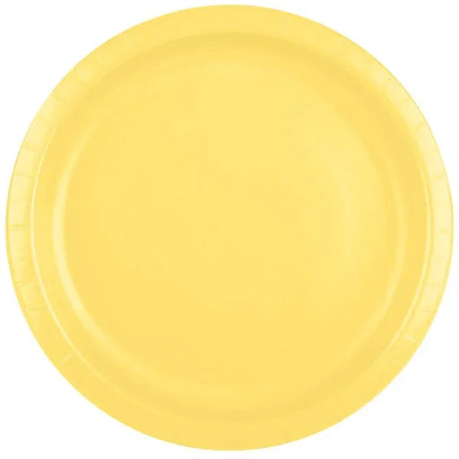 Light Yellow Round Dinner Paper Plates 10" | 24ct - Zurchers