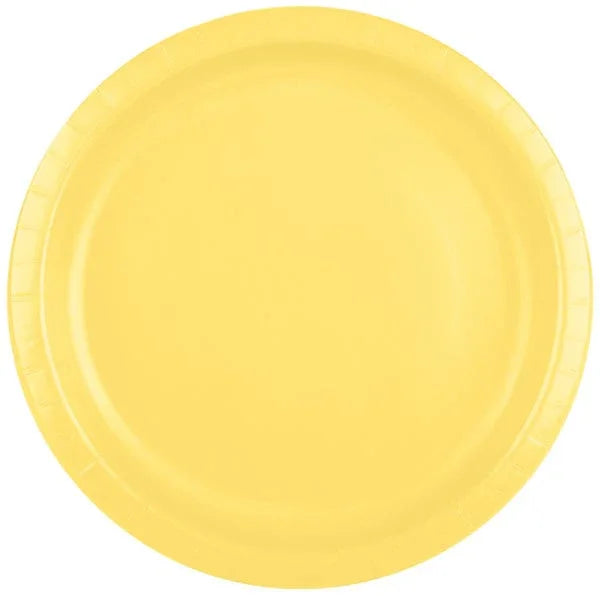 Light Yellow Round Dinner Paper Plates 10" | 24ct - Zurchers