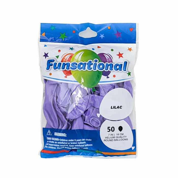 Lilac Funsational Latex Balloons 7" | 50ct - Zurchers