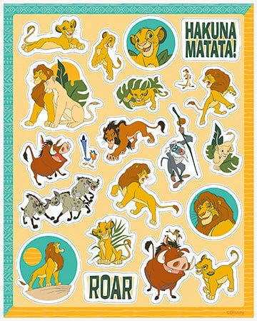 4ct Sticker Sheet Lion King - Party Supplies