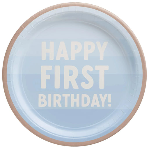 Little Mister One - derful First Birthday Round Plates, 7" | 8 ct - Zurchers