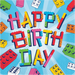 Block Bash Happy Birthday Lunch Napkins | 16 ct - Zurchers