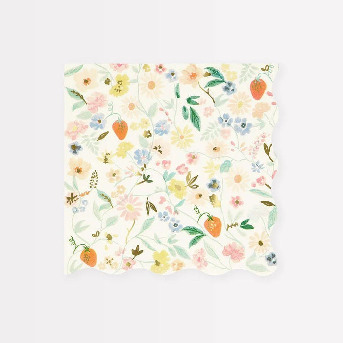 Elegant Floral Large Napkins | 16 ct - Zurchers
