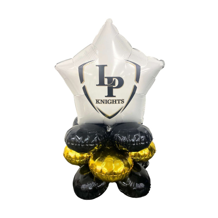 Star-shaped balloon with 'LDP Knights' logo on a white background