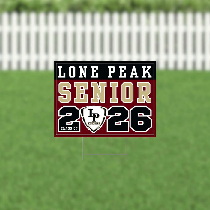 Lone Peak UT 2026 Senior Yard Sign | 1ct - Zurchers