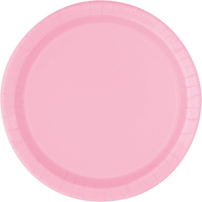 20ct 10in Paper Plate Lovely Pink - Party Supplies