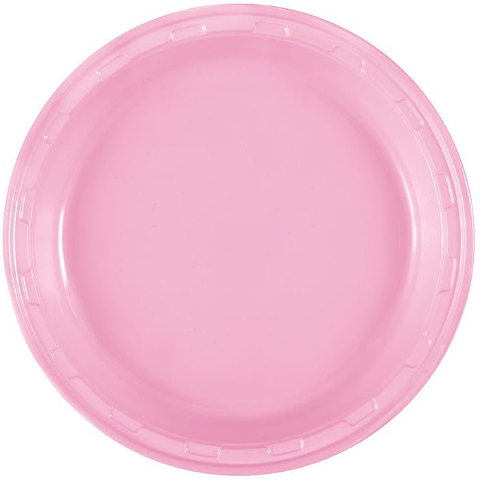 50ct 10in Plastic Plate Lovely Pink - Party Supplies