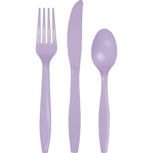 Luscious Lavender Cutlery Assortment | 24ct
