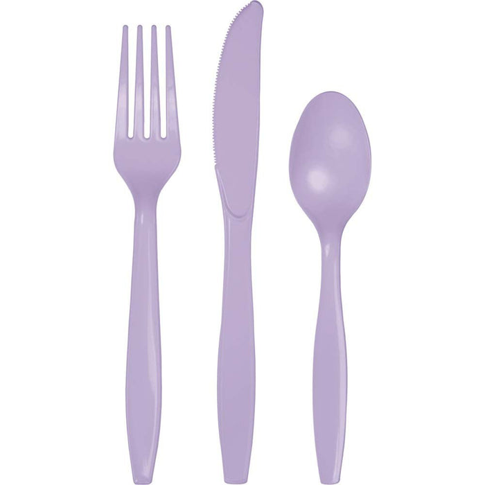 Cutlery Assortment Lavender - Party Supplies