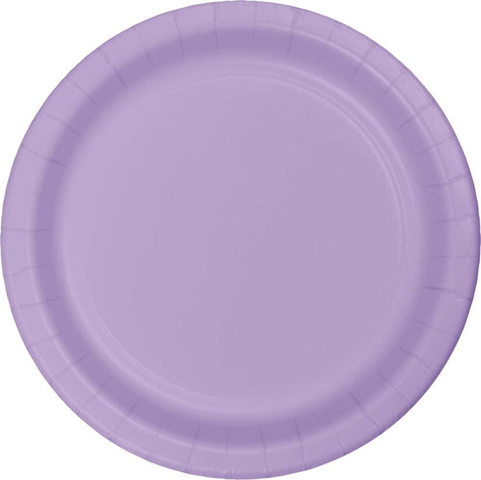 9in Paper Plate Lavender - Party Supplies