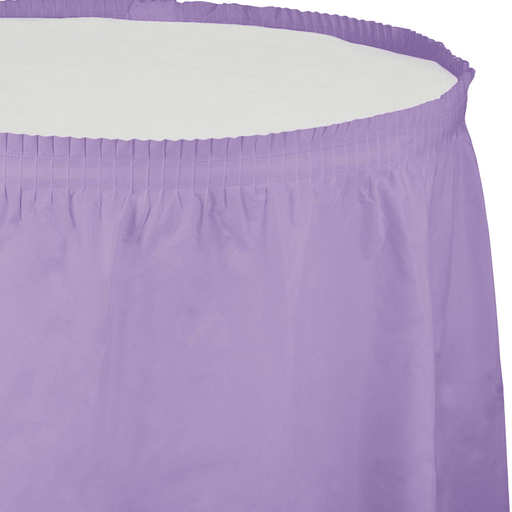Luscious Lavender Plastic Tableskirt | 1ct