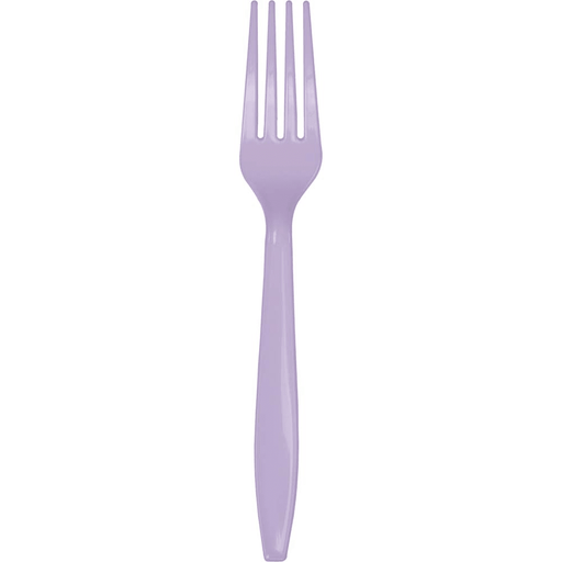 Luscious Lavender Premium Plastic Forks | 24ct