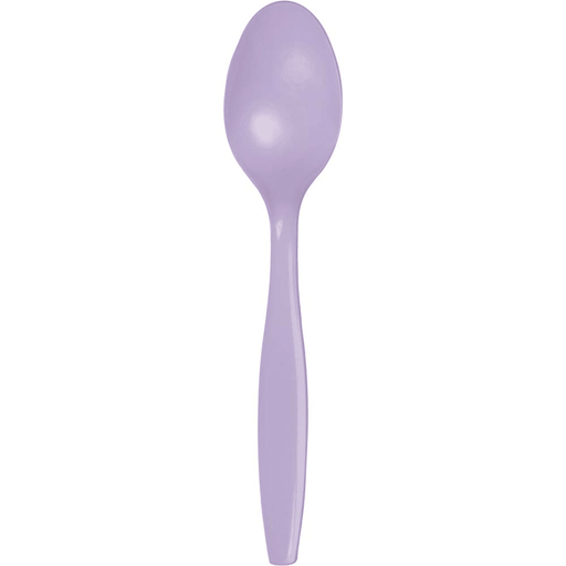 Luscious Lavender Premium Plastic Spoons | 24ct