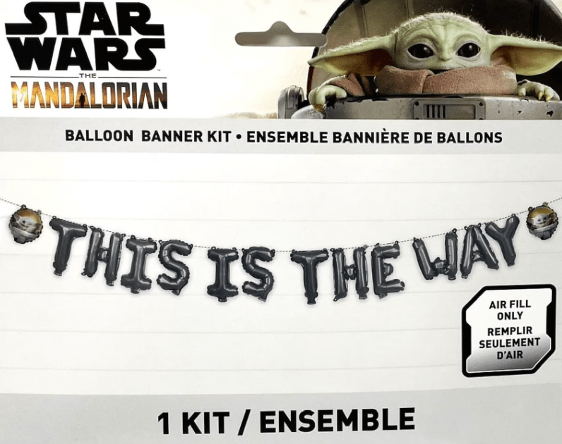 1ct - "This Is The Way" Mandalorian Balloon Banner