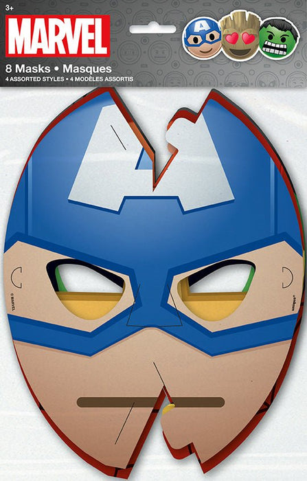 8ct Mask Marvel - Party Supplies